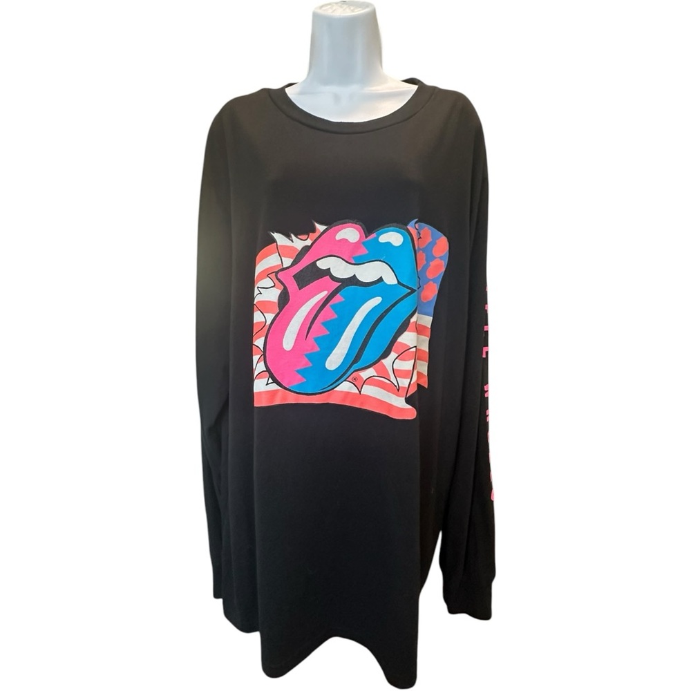 The Rolling Stones Steel Wheels Mens Graphic Longsleeve Shirt XXL Black